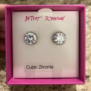 Betsey Johnson NWT Cubic Zirconia Stud Earrings